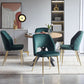 Forest Green Velvet Upholstered Dining Chairs Gold Legs