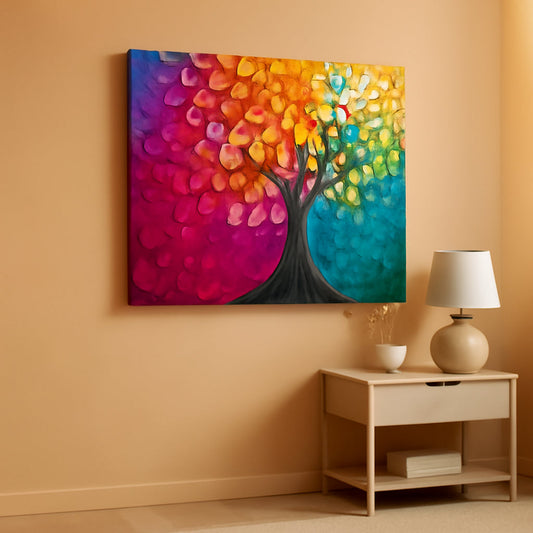 20x40 Inch Multicolor Arboreal NatureInspired Wall Art