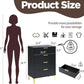 4 Drawer Black Wood Dresser For Bedroom Living Room-1