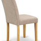 Abbott Parson Dining Chairs Light Tan Linen Set of 2
