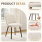 Beige Upholstered Dining Chairs With Contemporary Finish
