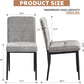 Fabric Upholstered Parsons Dining Chairs Metal Legs