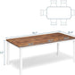 Dining Table Seventy Nine Inch White Brown Farmhouse