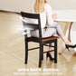 Farmhouse Dining Chairs Matte Black Finish Two Pack