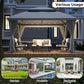 Durable Outdoor Gazebo 10x13 Ft Weatherproof Roofs