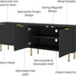 Black TV Stand for 80 Inch Televisions Entertainment