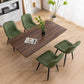 Dining Chairs Set of 2 Olive Cushioned Upholstered