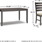 Brown Rectangular Dining Table Set Upholstered Chairs