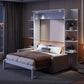 Queen Murphy Bed With White Supreme Ultra Comfort Sofa