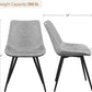 Dining Chairs Set Of 2 Grey Faux Leather With Metal Legs