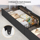 Black Full Over Full Bunk Bed LED Lighting Quality Durable