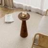 Pair Round Walnut End Tables Commercial Grade Solid Pine