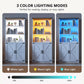 White Five Tier Bookcase Unit With Doors LED Lighting-3