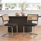 Black Chrome Rattan Midcentury Cesca Dining Chairs