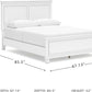 Queen Panel Bed White With Sculpted Ornate Tapered Feet-2