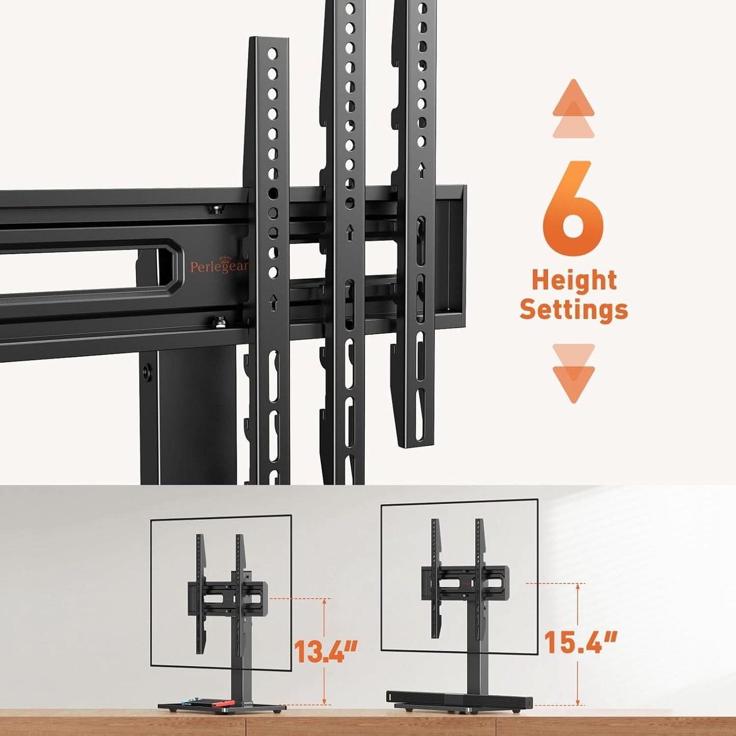 Universal Swivel TV Stand With Power Outlet Tilting