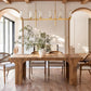 70.9 Inches Premium Handcrafted Wood Dining Table Arched Legs