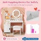 Kids Vanity Table Illuminated Ambient LED Lighting White
