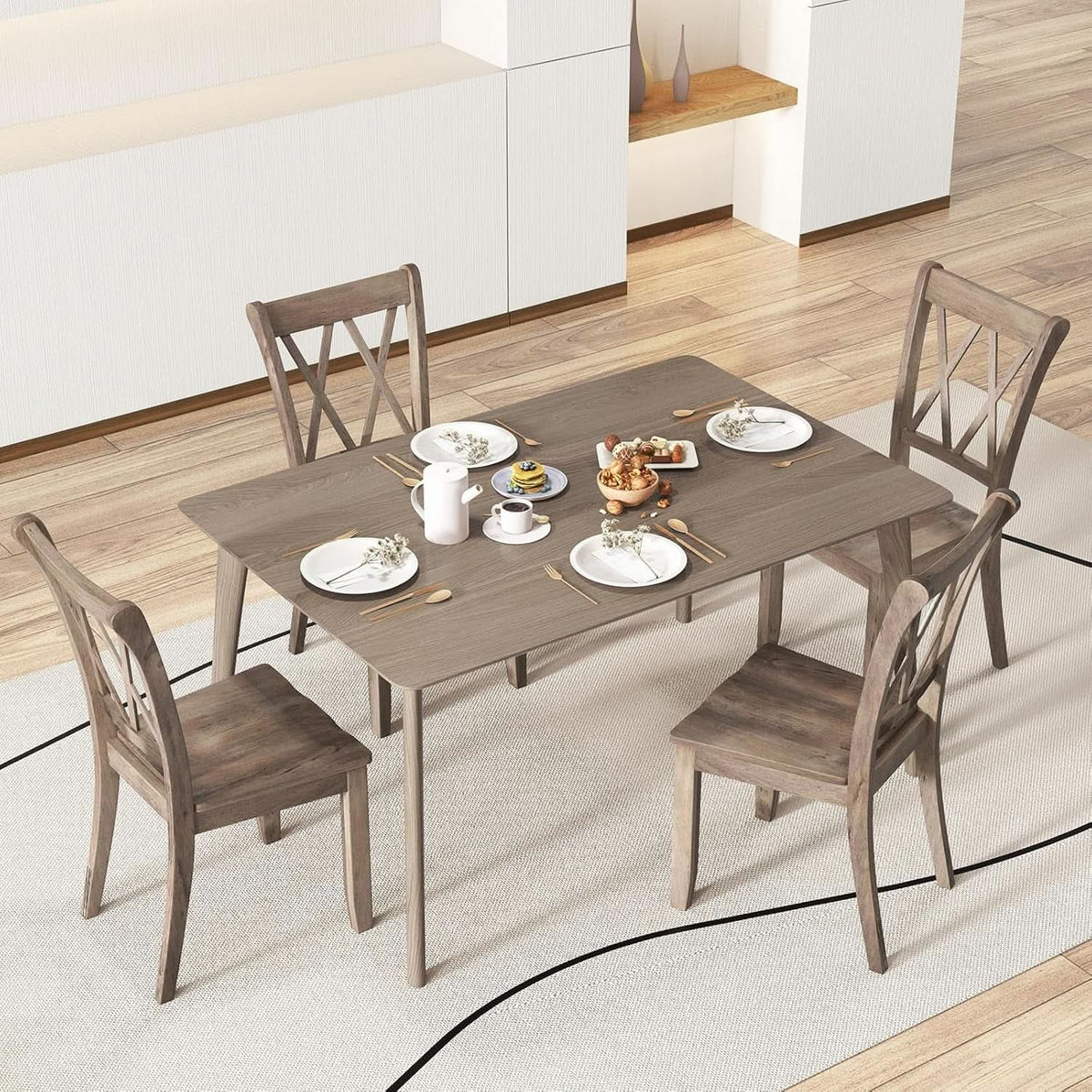 Brown Ergonomic Midcentury Dining Chairs Collection