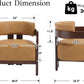 Brown Leather Barrel Chair Midcentury Upholstered WoodenLegs