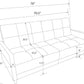Contemporary Upholstered 76 Inch Grey Sleeper Sofa
