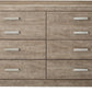 Culverbach Scandinavian Dresser 6 Drawers Weathered Gray
