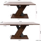 Walnut Extendable Dining Table 70.87 Inches Modern