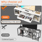 TV Stand For 55 To 65 Inch TV With Fabric Drawers Sturdy