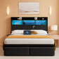 Professional Full Size Black Bed Frame Upholstered
