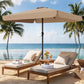 Beige 8x10 Foot Rectangular Patio Umbrella Valance