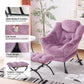 Luxurious Purple Plush Chair With Ottoman Oversized