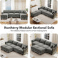 Charcoal Grey Luxurious Modular U Shaped Sectional