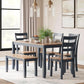 Intercontinental Mango Wood Dining Table Set Cerulean
