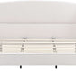 King Size Beige Upholstered Wing back Platform Bedframe
