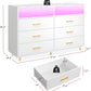 Elegant White Dresser With Integrated LED Lighting