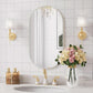 Oval Bathroom Mirror 20x28 Inches Distinctive Silver