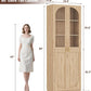 80 Inch Arched Bookcase Featuring Premium Soft Close