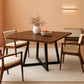 Square Dining Table 31.5in Industrial Rustic Brown