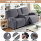 Dark Gray Recliner Loveseat Slipcover Center Console