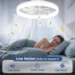 White 20 Inch Contemporary Ceiling Fan With Lighting