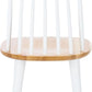 Farmhouse Spindle Back Side Chair White Natural Dining Room
