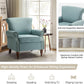 Blue Wingback Accent Chair With Removable Cushions
