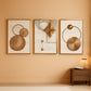 Gold Framed Modern Wall Art Three Panel Display 24x36