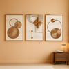 Gold Framed Modern Wall Art Three Panel Display 24x36