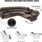 Comfortable Recliner Sectional Sofa Peanut Cup Holders