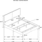 Cream Upholstered California King Platform Bed Frame