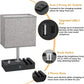 Grey Dimmable Nightstand Lamp Illuminating Ambient Lighting