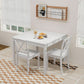 White Rubberwood Dining Chairs Curved Back Collection