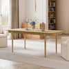 63 Inches Rectangular Solid Farmhouse Dining Table