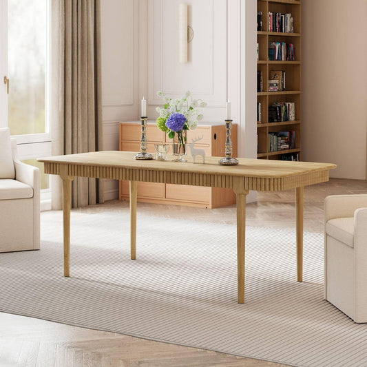 63 Inches Rectangular Solid Farmhouse Dining Table
